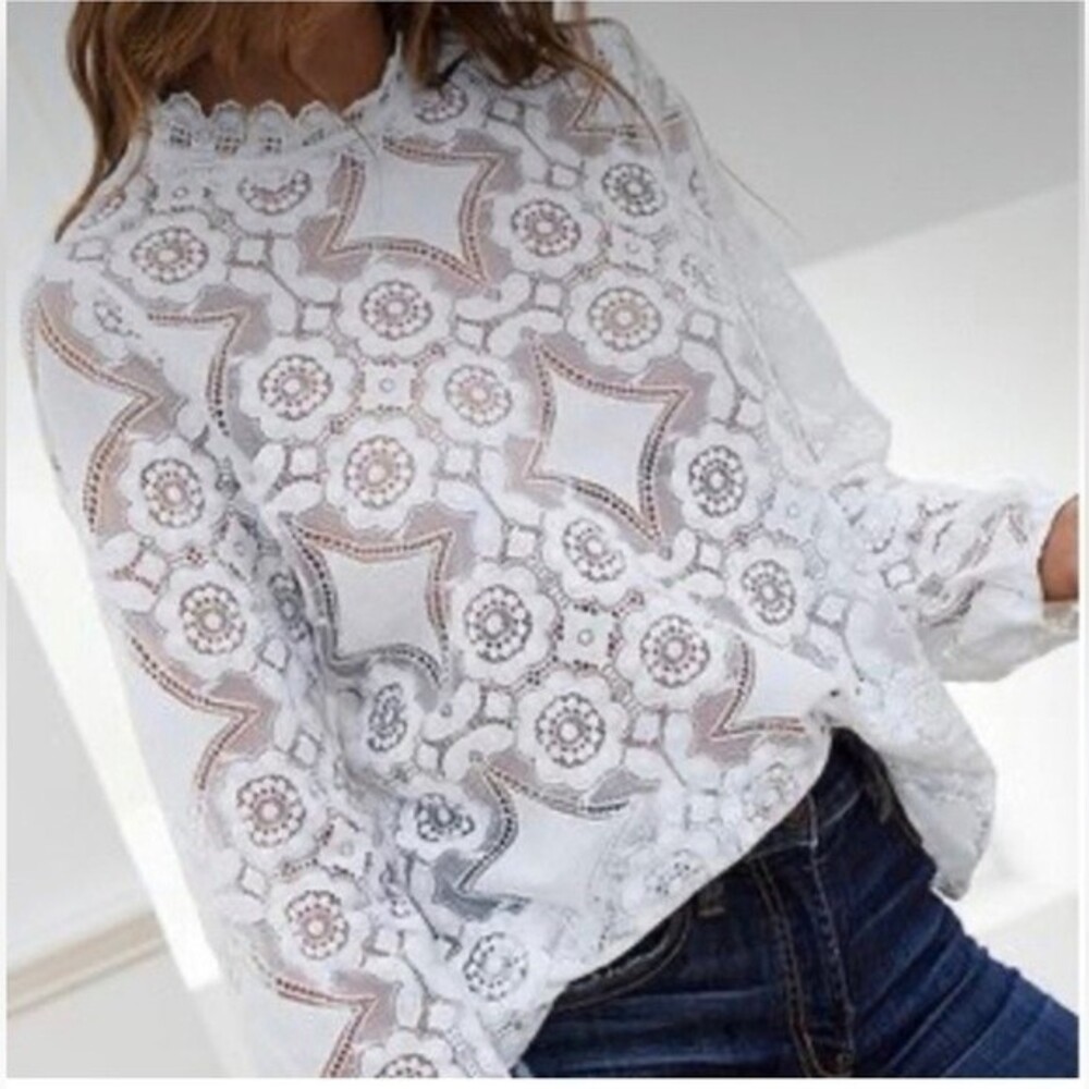 WISH The Label Lace White Blouse S